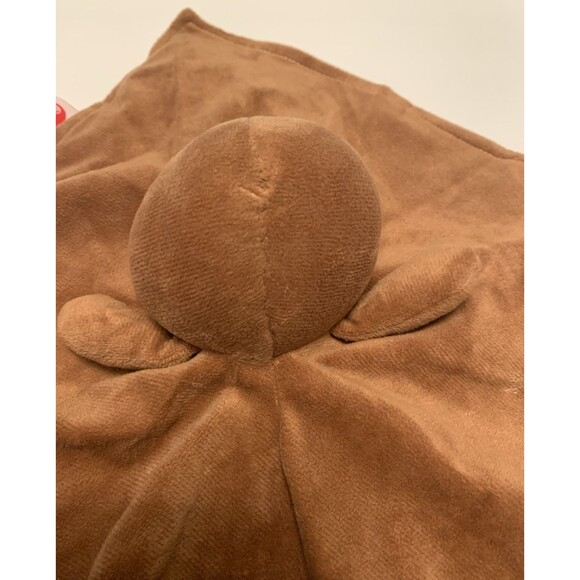 Fiesta Sloth Rattle Blanket Plush Brown Baby Blankie Lovey Satin Feel Back - Picture 4 of 8